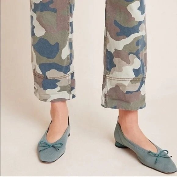 Anthropologie Camo Utility Relaxed Carpenter Overalls Cotton Stretch Size 6 - Picture 3 of 13